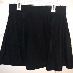 Distressed Free People Cloth Black Skirt